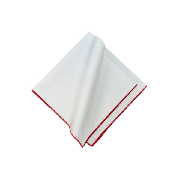 guardanapo algodão solares pesponto vermelho
