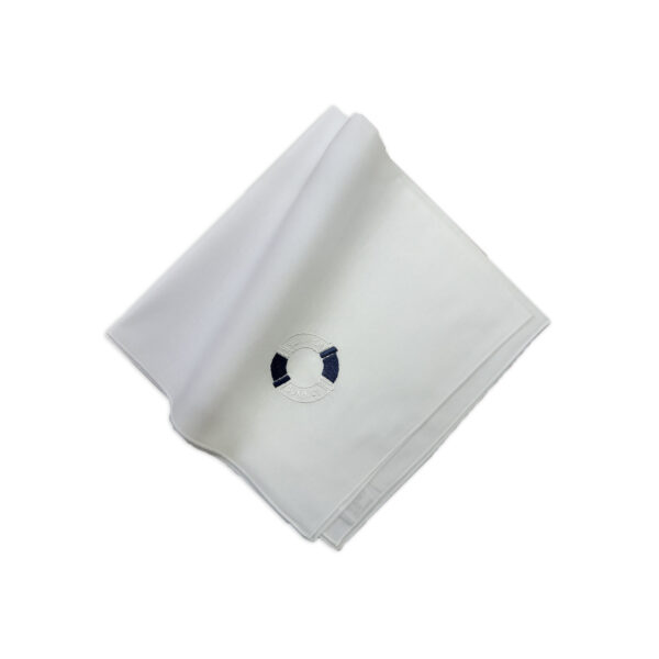guardanapo algodão branco boia azul