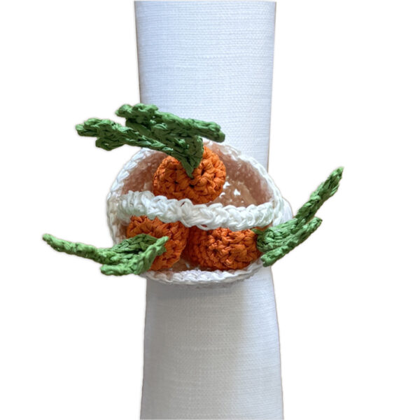 Porta Guardanapo Crochet cesto com cenoura - Image 2
