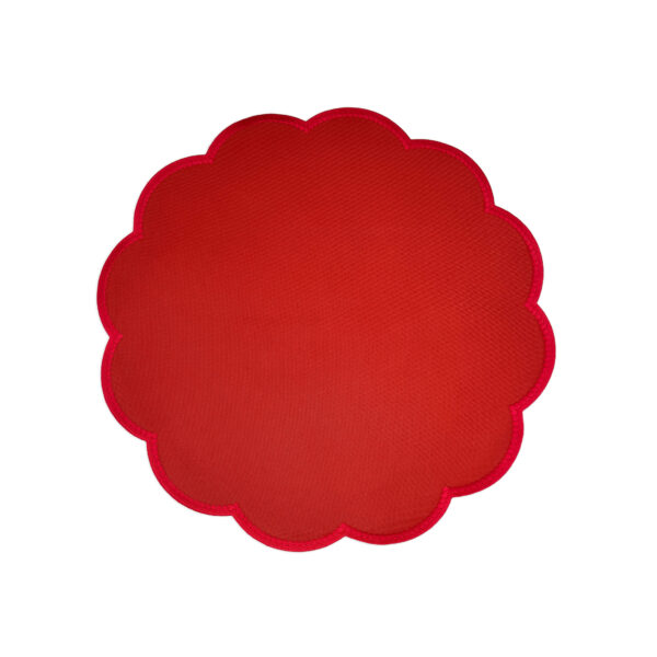 Jogo americano impermeável pontilhado vermelho