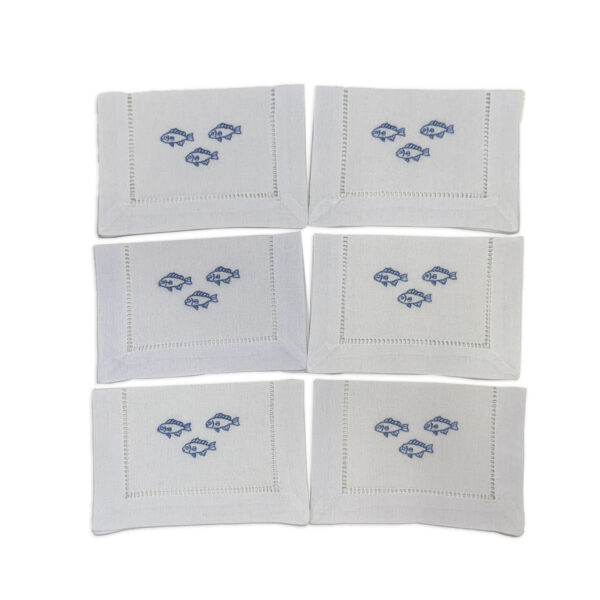 Kit com 6 Guardanapos de aperitivos linho