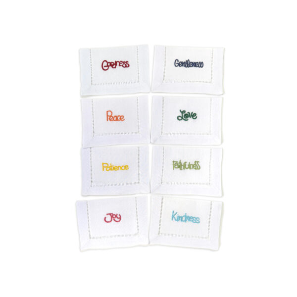 Kit com 6 Guardanapos de aperitivos linho love