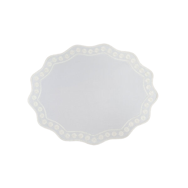 jogo americano impermeável esfera cordão off white