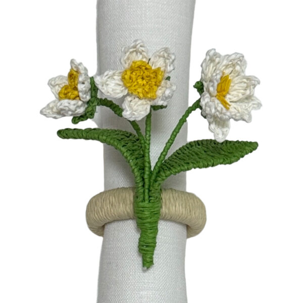 porta guardanapo margaridas crochet