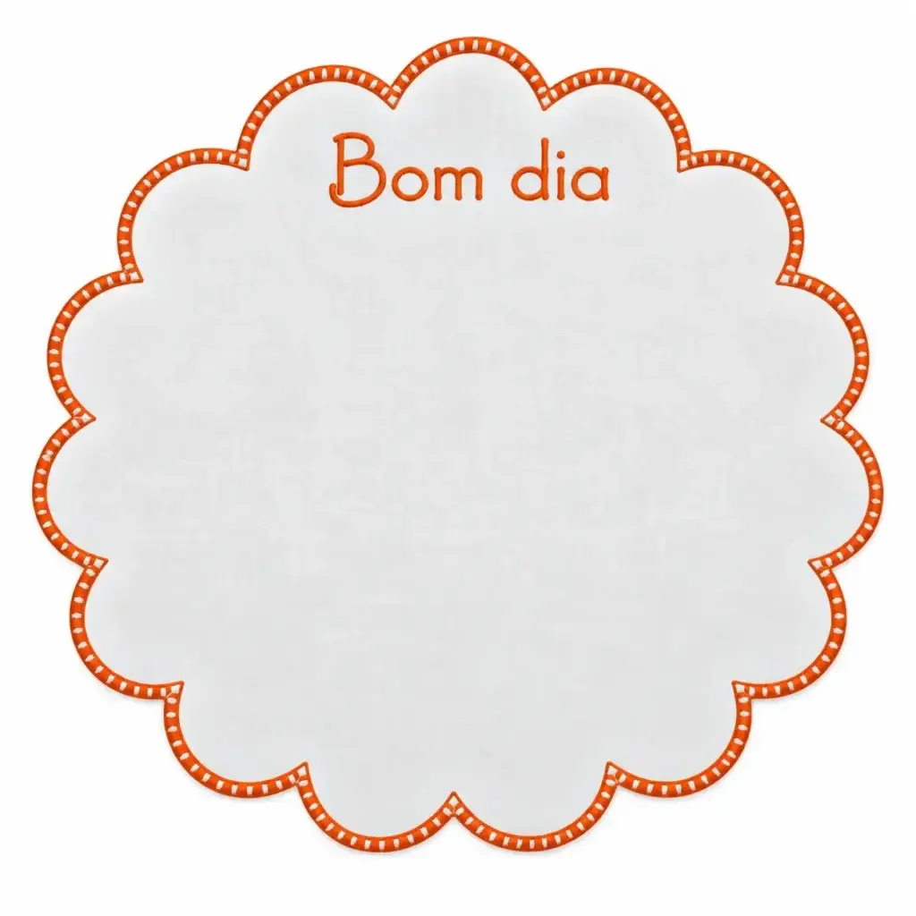 Jogo Americano Impermeável Bom Dia Laranja