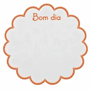 Jogo Americano Impermeável Bom Dia Laranja