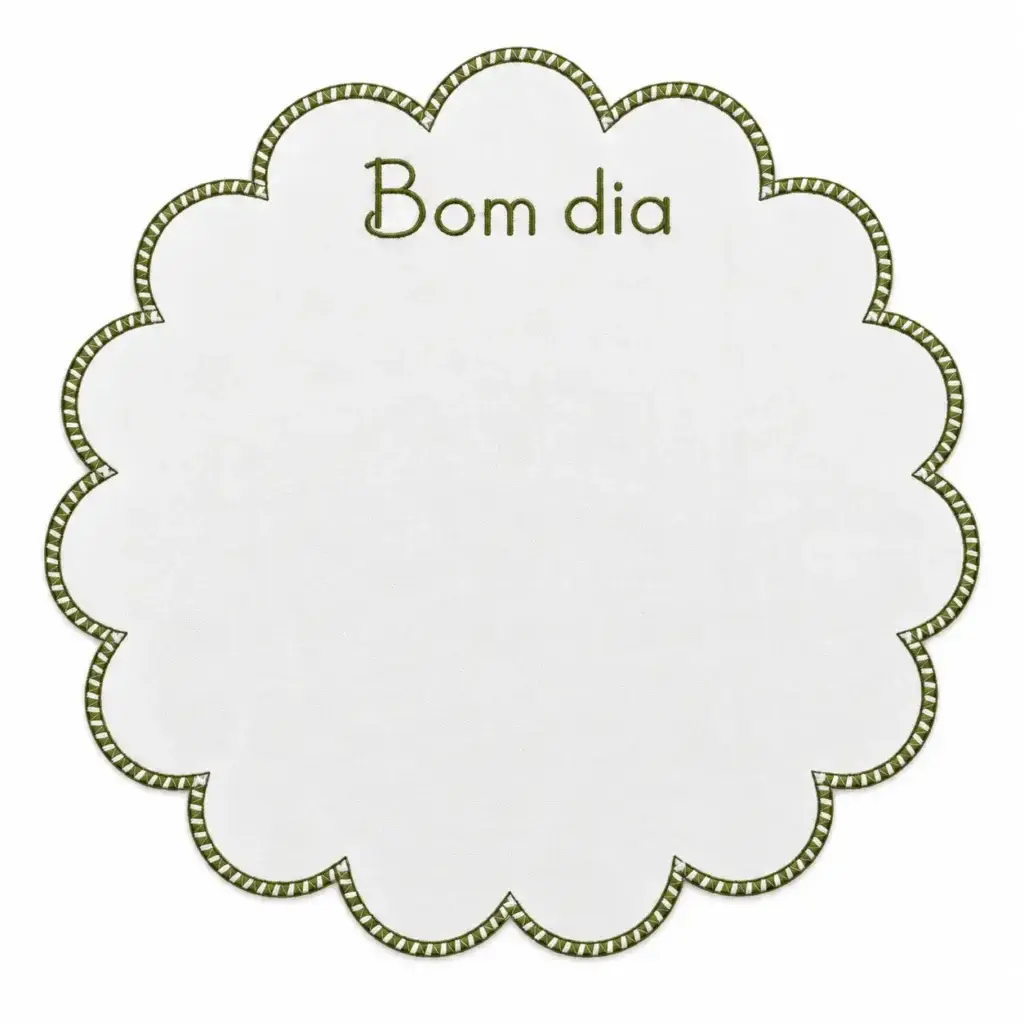 Jogo Americano Impermeável Bom Dia Verde Folha
