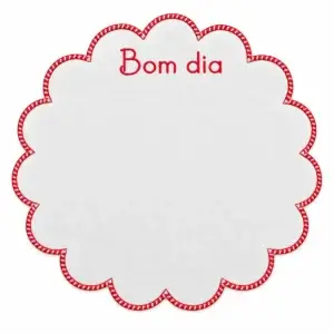 Jogo Americano Impermeável Bom Dia Vermelho